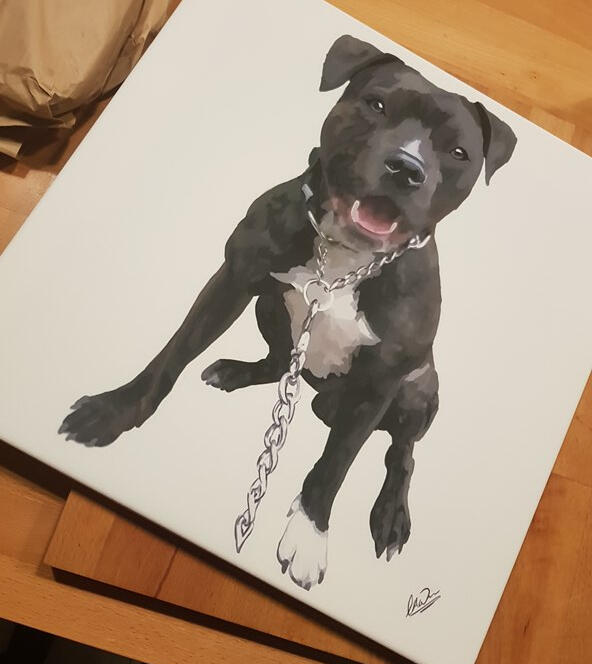Printed on 16" Canvas